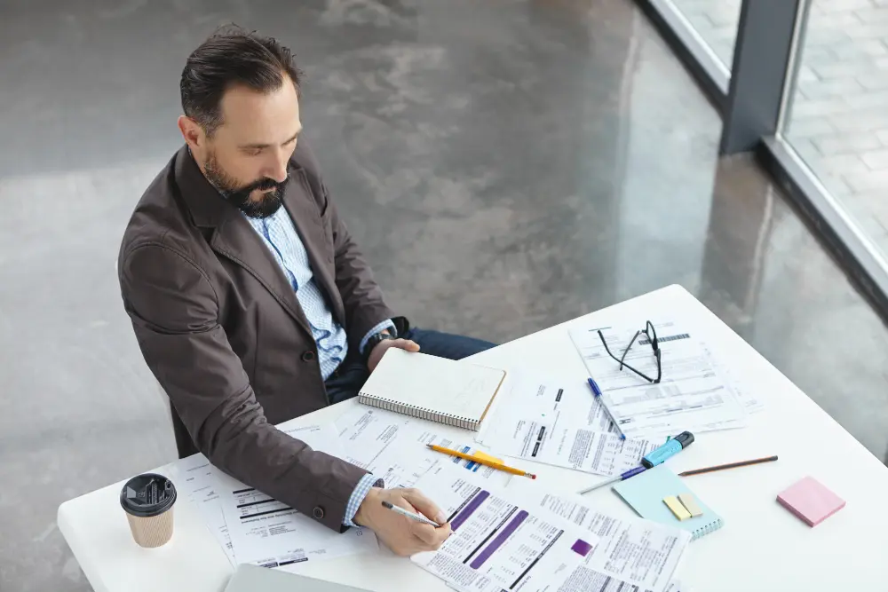 A project manager planning the Construction Project Management KPIs